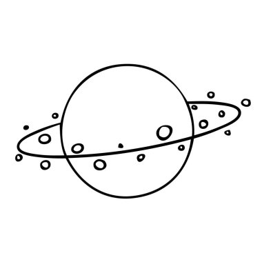 Gizemli gezegen sembolü. İlahi işaretler. El çizimi biçiminde vektör illüstrasyonu