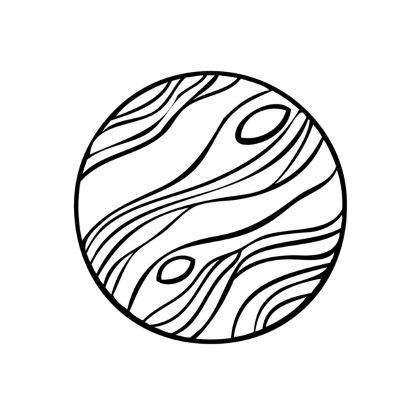 Esoterisches Planetensymbol. Himmlische Zeichen. Vektorillustration im handgezeichneten Stil — Stockvektor