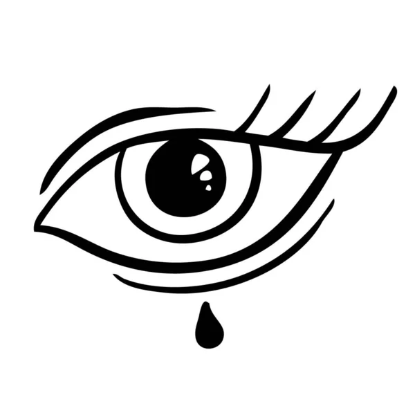 Slecht ziende oog symbool. Occult mystiek embleem, grafisch ontwerp. — Stockvector