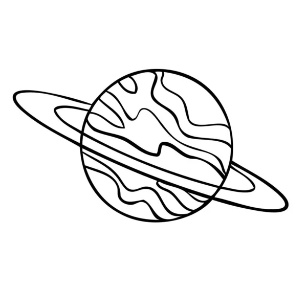 Ezoterikus bolygó szimbólum. Mennyei jelek. Vektor illusztráció kézzel rajzolt stílusban — Stock Vector