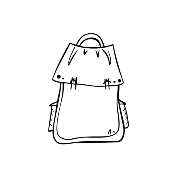 Sport vandring ryggsäck. Vektorillustration i doodle stil — Stock vektor