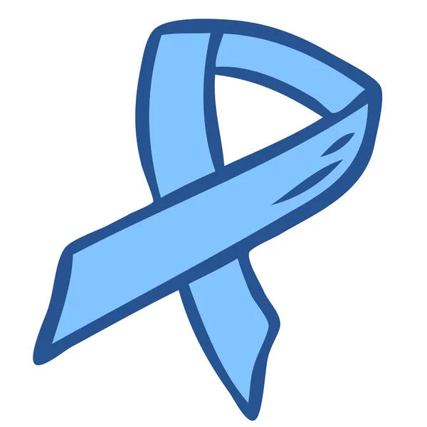 Consciência fita mão desenhado doodle ícone. Cancro da mama Fita de SIDA. —  Vetores de Stock