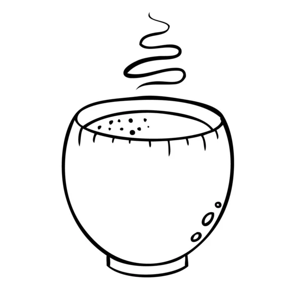 Мила чашка гарячого напою. Векторні ілюстрації в каракулі — стоковий вектор