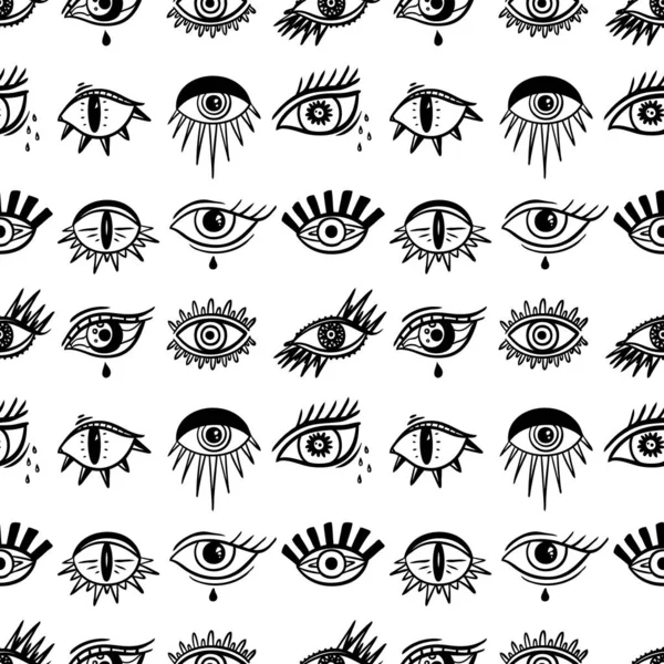 Slecht ziende oog symbool. Occult mystiek embleem, grafisch ontwerp. — Stockvector