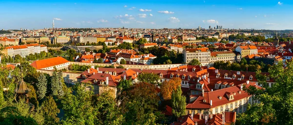 Panorama Miasta Praga Republice Czeskiej Nad Wełtawą Widok Hradcany Budynków — Zdjęcie stockowe