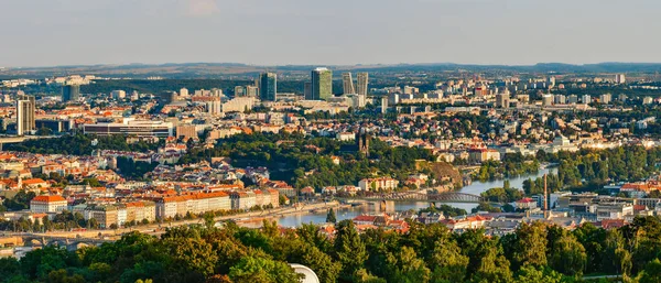 Panorama Der Stadt Prag Der Tschechischen Republik Der Moldau Blick — Stockfoto