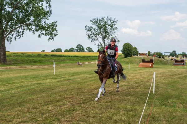 Strzegom Horse Trials Morawa Poland June 2022 Italian Pietro Sandei — Zdjęcie stockowe