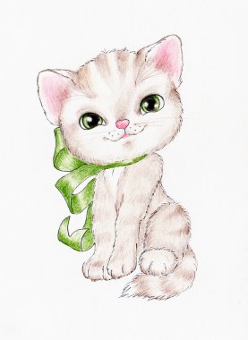 sevimli kedi yavrusu