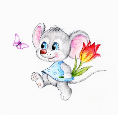 komik fare ile çiçek