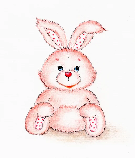 Розовый кролик — стоковое фото