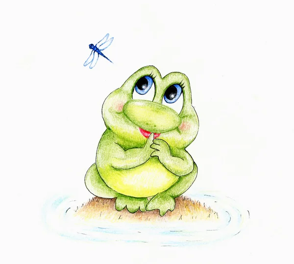 Sevimli kurbağa — Stok fotoğraf