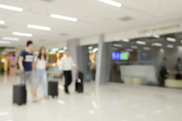 Abstract Background Blurred Image Passengers Baggages Walking Passenger Terminal Airport — Fotografia de Stock