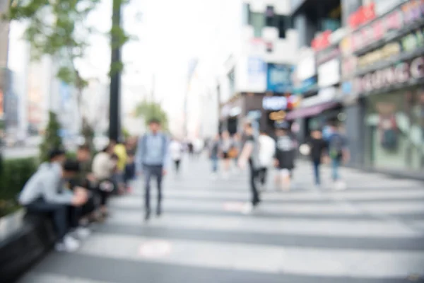 Résumé Arrière Plan Flou Personnes Marchant Sur Trottoir Faisant Shopping — Photo