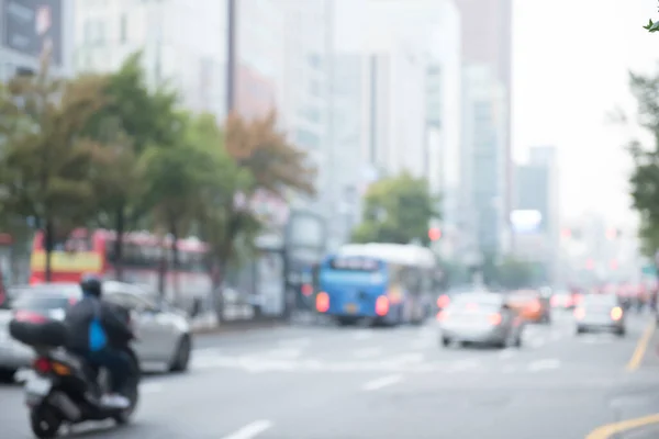 Blurred Bus Cars Traffic Road City Use Background — Photo