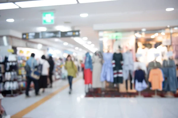 Abstract Blurred People Walking Shopping Department Store Business Background — Fotografia de Stock