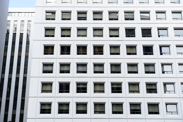 Pattern Glass Wall Modern White Office Apartment Buildings City Low — ストック写真