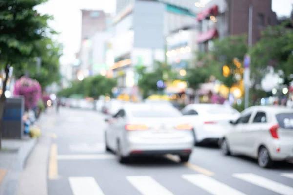 Blurred Cars Traffic Road City Korea Use Background Transportation Background — Photo