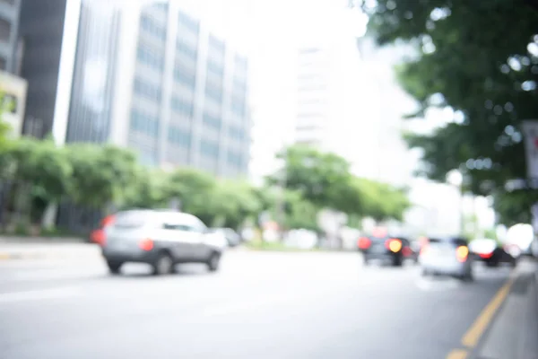 Borroso Coches Tráfico Carretera Ciudad Corea Utilizar Para Fondo Antecedentes — Foto de Stock