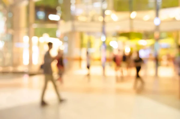 Abstract Blurred Image People Walking Shopping Center Department Store Night — Fotografia de Stock