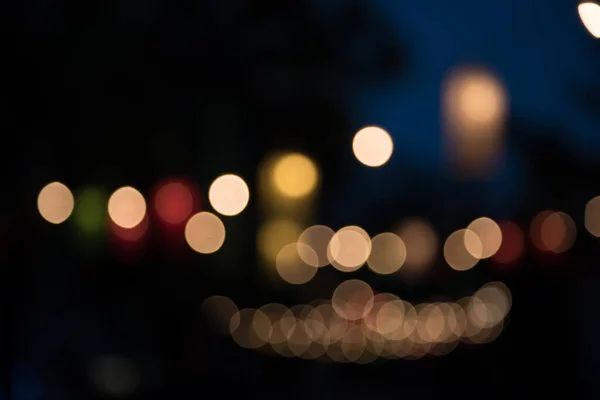 Abstract Blurred Background Colorful Glowing Night Festive Light Bokeh Garden — Φωτογραφία Αρχείου