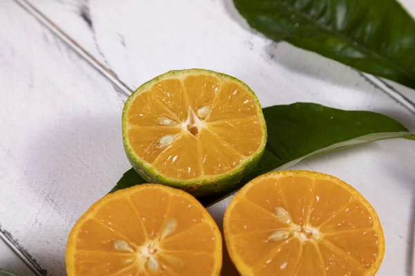Rangpur Citrus Limonia Citrus Reticulata Medica Veces Llamado Lima Rangpur — Foto de Stock