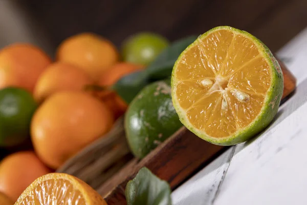 Rangpur Citrus Limonia Citrus Reticulata Medica Vezes Chamado Limão Rangpur — Fotografia de Stock