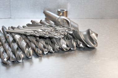 metal matkap. Delme ve freze sanayi. portre.