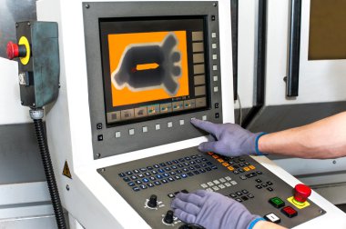 bilgisayar sayısal denetiminin programlanabilir makine üzerindeki düğmeler