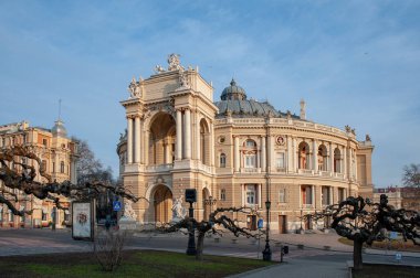 Odessa / Ukrayna - 02.24.2022: Odessa Ulusal Akademik Opera ve Bale Tiyatrosu