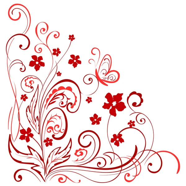 設計のための花の要素 — ストックベクタ