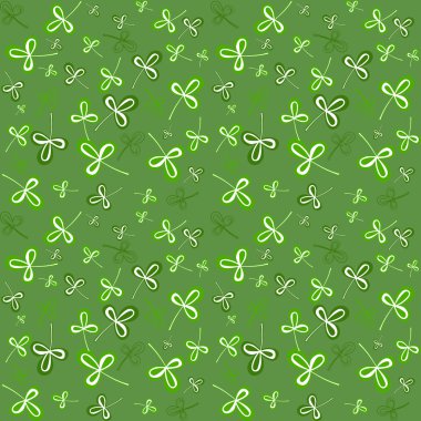 koyu yeşil sorunsuz yonca desen