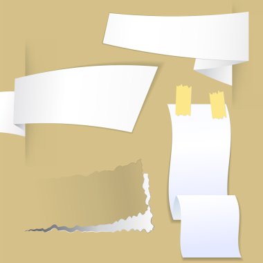 çeşitli kağıt parçaları ile toplama