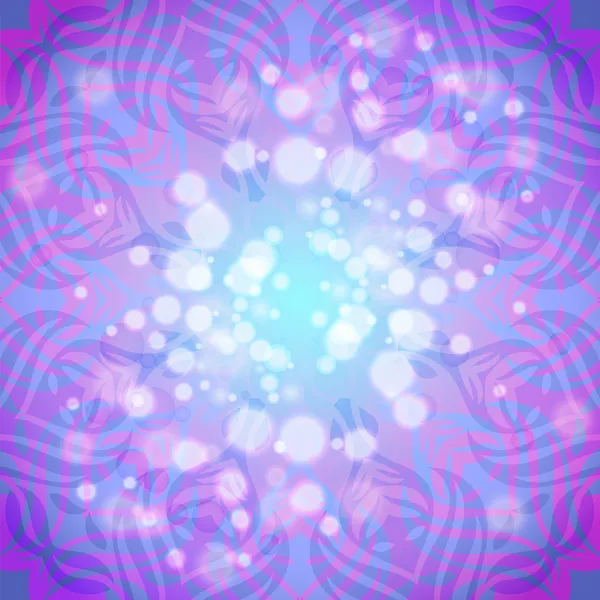 抽象的なピンク紫ラウンド ライトとパターン — ストックベクタ