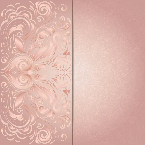 Fundo para convite com padrão floral rosa — Vetor de Stock