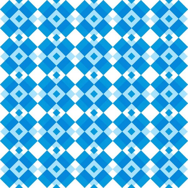 Oktoberfest senza soluzione di continuità e sfondo geometrico blu bavarese. Modello su sfondo bianco. — Vettoriale Stock