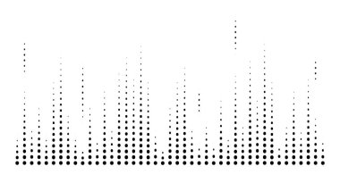 Noktalı soyut eşitleyici. Dikey noktalar. Grafik eq 'nin vektör illüstrasyonu