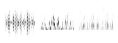 Noktalı dengeleyiciler. Dikey noktalar. Grafik eq 'nin vektör illüstrasyonu