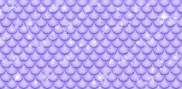 Holografische achtergrond met zeemeerminnenweegschalen, magische sterren en bellen. Een patroon met een zeemeerminnen staart op een helling. Marine onderwater patroon. Vector — Stockvector