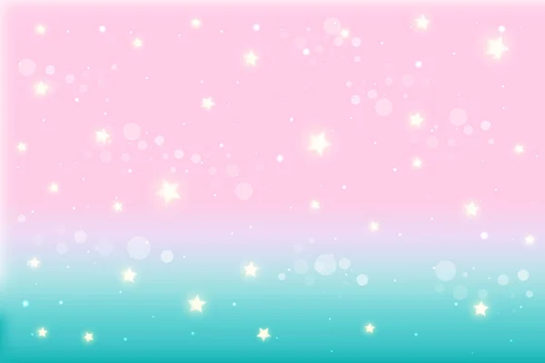 Φανταστικό φόντο. Μοτίβο σε παστέλ χρώματα. Πολύχρωμος ουρανός με αστέρια. Διάνυσμα — Διανυσματικό Αρχείο