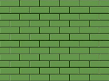 Metro fayans deseni. Metro yeşil seramik tuğlalar arka planda. Vektör gerçekçi illüstrasyon.