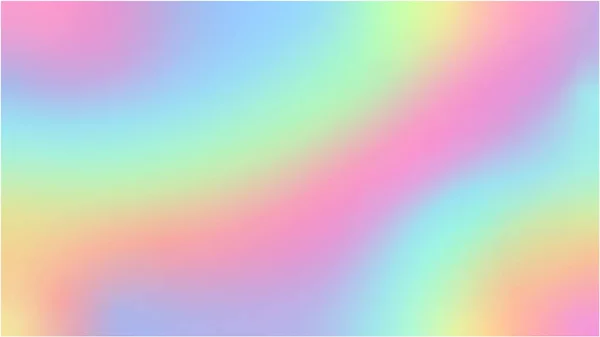 Фантастический фон радуги. Голографическая иллюстрация в пастельных цветах. Милый мультяшный девчачий фон. Яркое разноцветное небо. Вектор. — стоковый вектор
