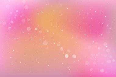 Fantezi arka planı. Pastel renkte desen. Yıldızlı kızıl gökyüzü. Vektör