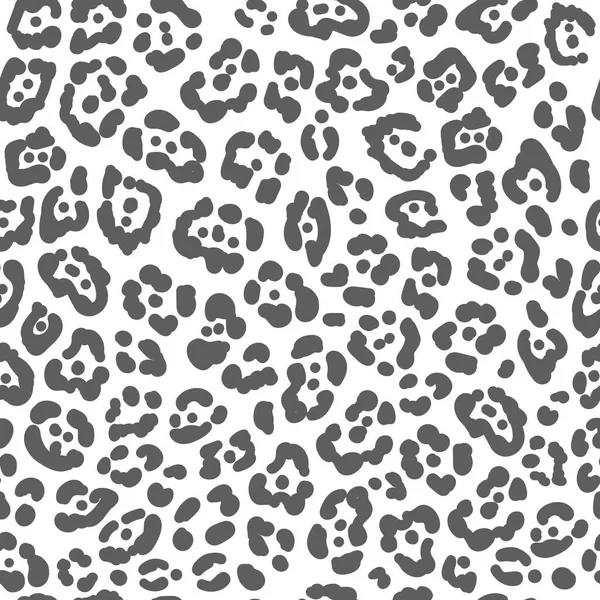 Leopard seamless pattern. Monochrome vector african background. Wild animal wallpaper. — стоковый вектор