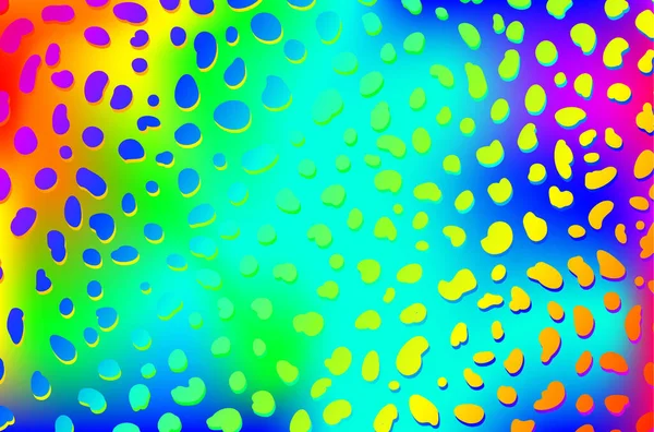 Neon Leopard Nahtloses Muster Regenbogenfarbener Getupfter Hintergrund Vektor Animal Print — Stockvektor