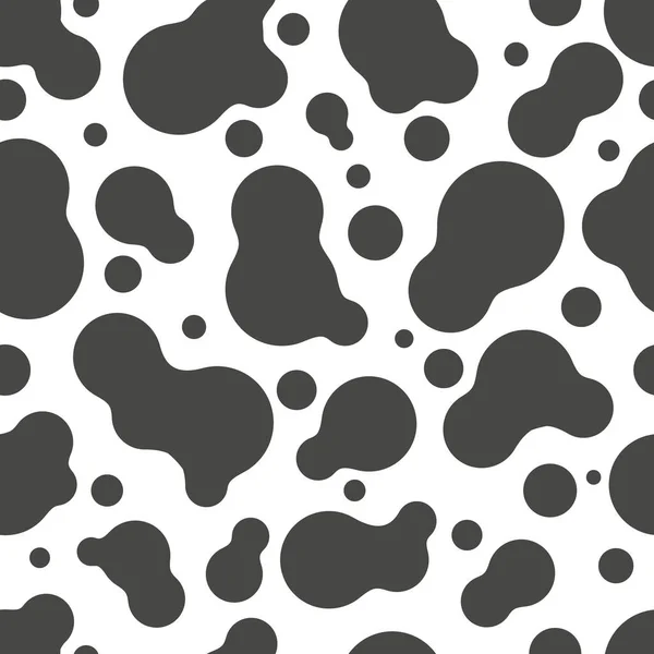 Cow Pattern Spots Stains Dairy Seamless Texture Cute Milk Theme — Stok Vektör