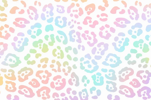 Rainbow Leopard Background Holographic Foil Cheetah Texture Animal Pattern Gradient — Wektor stockowy