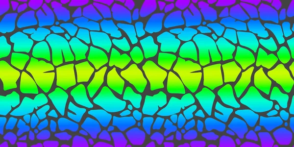 Animal Print Pattern Neon Seamless Background Bright Cheetah Texture Rainbow — Stockvektor