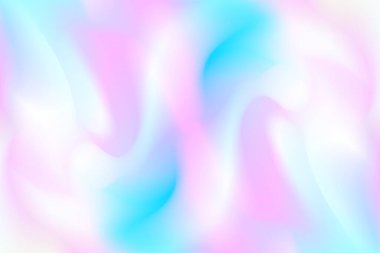 Holographic iridescent gradient background. Neon abstract vibrant illustration. Pink and blue rainbow pastel wallpaper. Vector banner