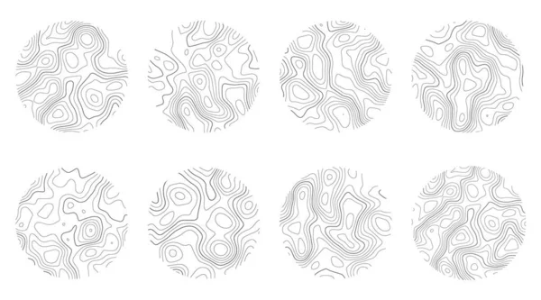 Texture Bois Avec Lignes Topographiques Ondulation Organique Motifs Ondulés Anneaux — Image vectorielle