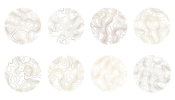 Texture Bois Avec Lignes Topographiques Ondulation Organique Motifs Ondulés Anneaux — Image vectorielle